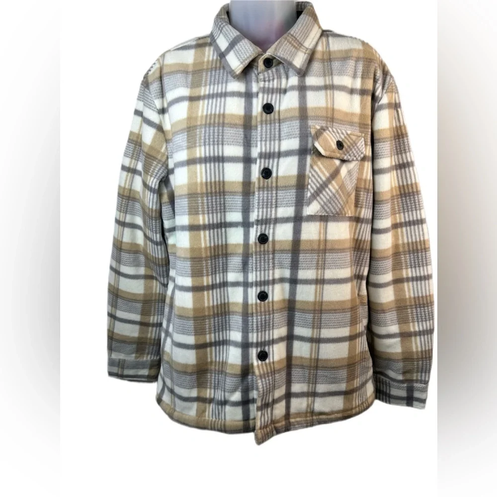 UNIONBAY Woodsman Microfleece Lined Flannel Shirt Jacket/Size Small